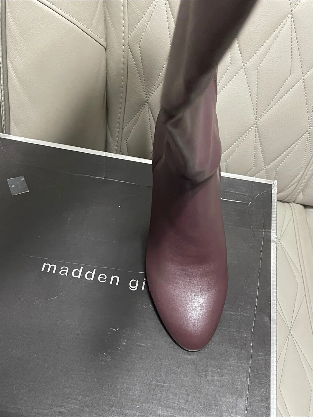 Madden Girl Over-The-Knee Boots in Plum
